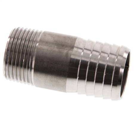 32 mm (1-1/4'') & R1'' Stainless Steel 1.4571 Hose Barb Male 70mm