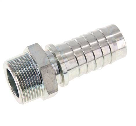 32x48 mm y R1-1/4'' pilar de manguera de acero galvanizado con rosca macho DIN EN 14423