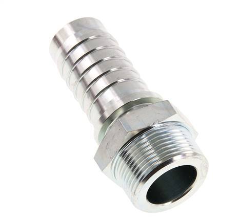 32x48 mm y R1-1/4'' pilar de manguera de acero galvanizado con rosca macho DIN EN 14423