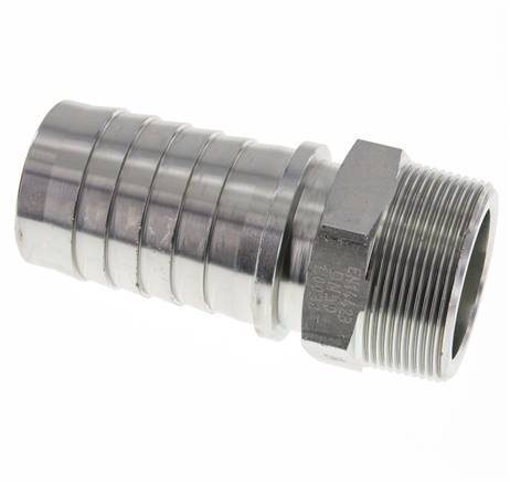 50x68 mm & R2'' pilar de manguera de acero galvanizado con rosca macho DIN EN 14423