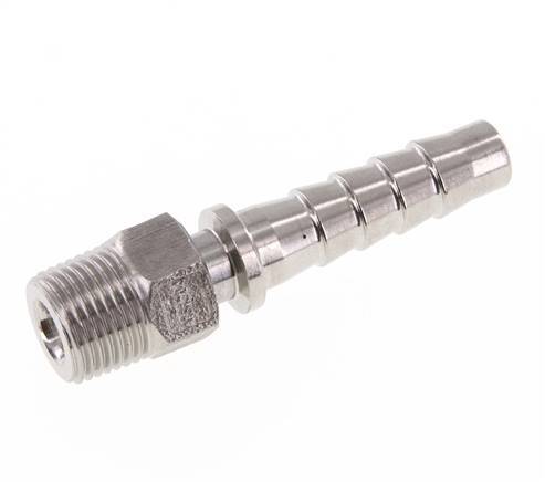 Pilar de manguera de acero inoxidable 1.4301 de 13x25 mm y R1/2'' con rosca macho DIN EN 14423
