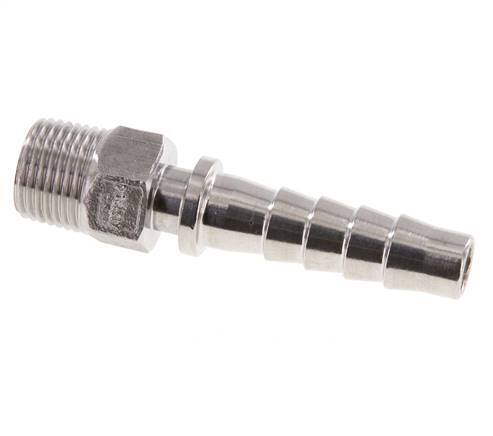 Pilar de manguera de acero inoxidable 1.4301 de 13x25 mm y R1/2'' con rosca macho DIN EN 14423