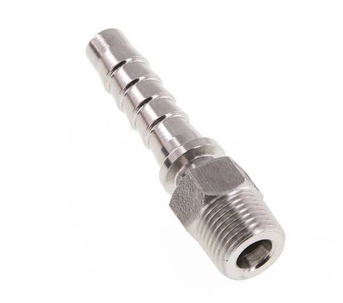 Pilar de manguera de acero inoxidable 1.4301 de 13x25 mm y R1/2'' con rosca macho DIN EN 14423