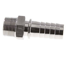 Pilar de manguera de acero inoxidable 1.4301 de 25x40 mm y R1'' con rosca macho DIN EN 14423