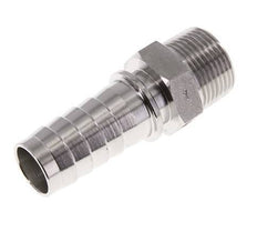 Pilar de manguera de acero inoxidable 1.4301 de 25x40 mm y R1'' con rosca macho DIN EN 14423