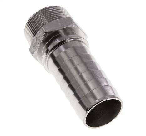 38x54 mm y R1-1/2'' Pilar de manguera de acero inoxidable 1.4301 con rosca macho DIN EN 14423