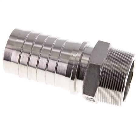 50x68 mm & R2'' Stainless Steel 1.4301 Hose Pillar with Male Threads DIN EN 14423