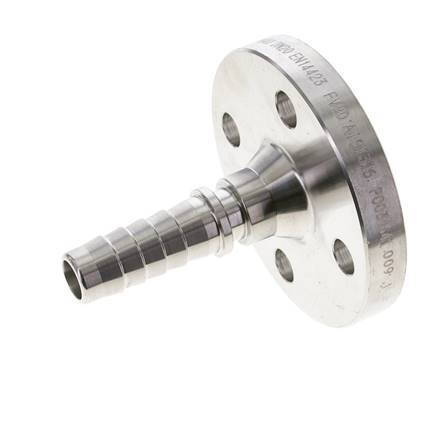 19x33 mm Stainless Steel 1.4401 Hose Pillar with Flange PN 10/16/25/40 DIN EN 14423 / DIN 2826