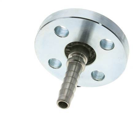 13x25 mm Pilar de manguera de acero galvanizado con brida giratoria PN 10/16/25/40 DIN EN 14423 / DIN 2826