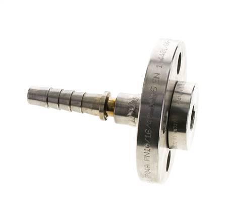 13x25 mm Pilar de manguera de acero inoxidable 1.4401 con brida giratoria PN 10/16/25/40 DIN EN 14423 / DIN 2826