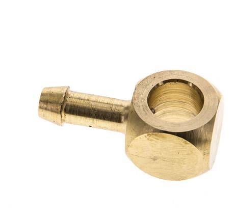 Racor banjo de latón de 6 mm (1/4'') y G1/8'' con lengüeta para manguera [2 piezas]