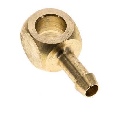 Racor banjo de latón de 6 mm (1/4'') y G1/8'' con lengüeta para manguera [2 piezas]