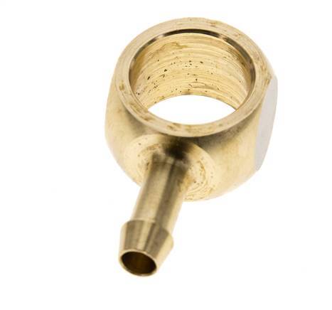 Racor banjo de latón de 6 mm (1/4'') y G3/8'' con lengüeta para manguera
