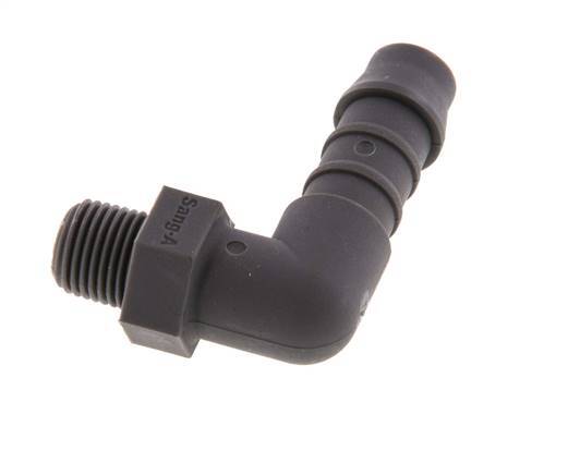 9 mm (3/8'') & R1/8'' PA 6 Elbow Hose Barb with Male Threads [5 Pieces]