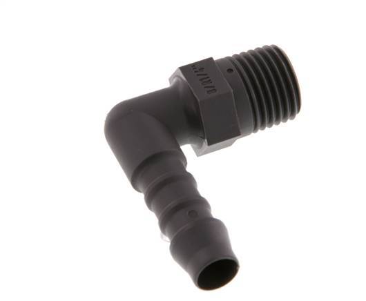 8 mm (5/16'') & R1/4'' PA 6 Elbow Hose Barb with Male Threads [10 Pieces]