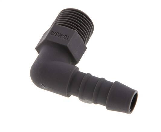 10 mm & R3/8'' PA 6 Elbow Hose Barb with Male Threads [10 Pieces]