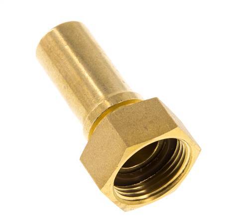 19 mm (3/4'') y G3/4'' Tuerca de racor de latón para manguera Junta plana Poliuretano Collares de seguridad EN 14420-5 (DIN 2817)