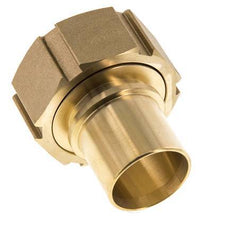 38 mm (1-1/2'') y G2'' Tuerca de racor de latón para manguera Junta plana Poliuretano Collares de seguridad EN 14420-5 (DIN 2817)