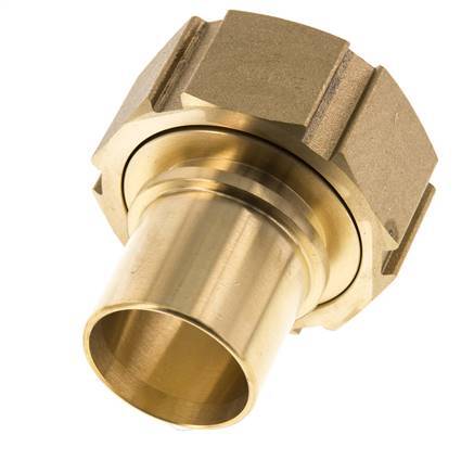 38 mm (1-1/2'') y G2'' Tuerca de racor de latón para manguera Junta plana Poliuretano Collares de seguridad EN 14420-5 (DIN 2817)