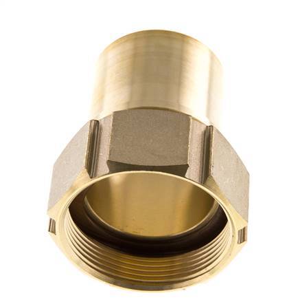 50 mm (2'') y G2'' Tuerca de racor de latón para manguera Junta plana Poliuretano Collares de seguridad EN 14420-5 (DIN 2817)