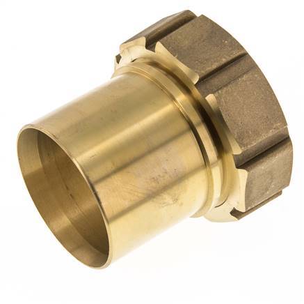 75 mm (3'') & G3'' Brass Hose Barb Union Nut Flat Sealing Polyurethane Safety collars EN 14420-5 (DIN 2817)