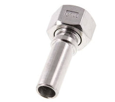 13 mm (1/2'') y G1/2'' Acero inoxidable 1.4401 Tuerca de racor para manguera Junta plana PTFE Collares de seguridad EN 14420-5 (DIN 2817)