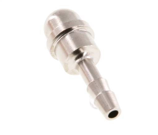 Boquilla de latón niquelado de 4 mm sin tuerca de unión (G1/4'') 15,5mm [5 Piezas]