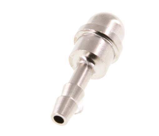 Boquilla de latón niquelado de 4 mm sin tuerca de unión (G1/4'') 15,5mm [5 Piezas]