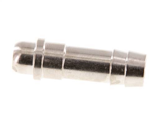 9 mm (3/8'') nickel plated Brass Hose Barb without Union Nut (G1/4'') 15.5mm [5 Pieces]