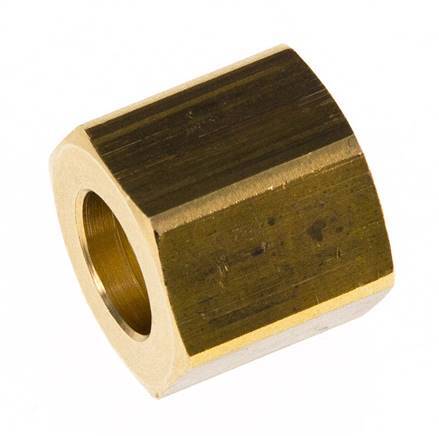 4/6mm (G1/4'') Brass Union Nut L15.5mm [5 Pieces]