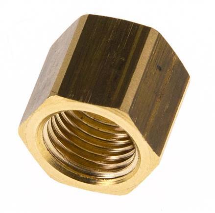 4/6mm (G1/4'') Brass Union Nut L15.5mm [5 Pieces]