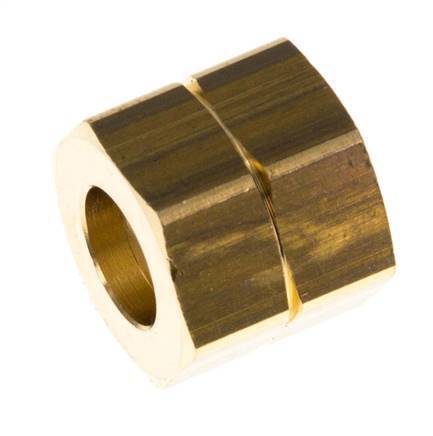 4/6mm (G1/4'' LH) Brass Union Nut L15.5mm [5 Pieces]
