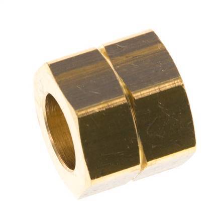 9mm (G1/4'' LH) Brass Union Nut L15.5mm [5 Pieces]