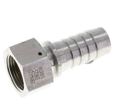 25x40 mm y G1'' pilar de manguera de acero galvanizado con tuerca de unión DIN EN 14423 / DIN 2826