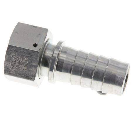25x40 mm y G1'' pilar de manguera de acero galvanizado con tuerca de unión DIN EN 14423 / DIN 2826