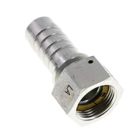 25x40 mm y G1'' pilar de manguera de acero galvanizado con tuerca de unión DIN EN 14423 / DIN 2826