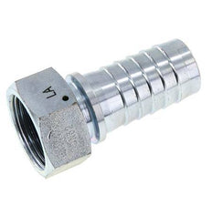 32x48 mm y G1-1/4'' pilar de manguera de acero galvanizado con tuerca de unión DIN EN 14423 / DIN 2826