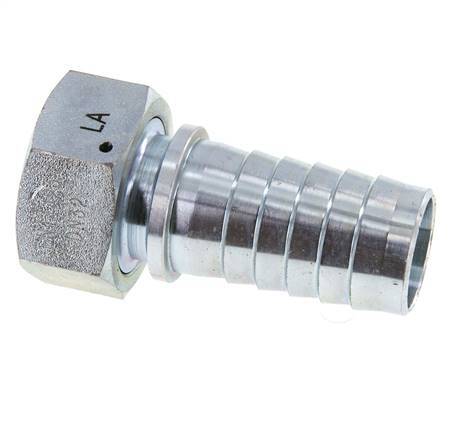32x48 mm y G1-1/4'' pilar de manguera de acero galvanizado con tuerca de unión DIN EN 14423 / DIN 2826