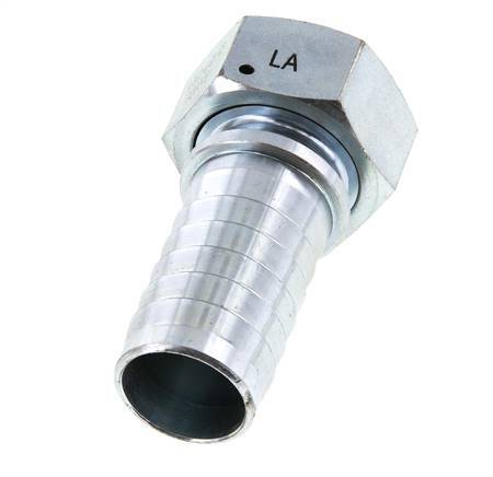 32x48 mm y G1-1/4'' pilar de manguera de acero galvanizado con tuerca de unión DIN EN 14423 / DIN 2826