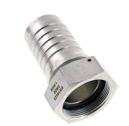 50x68 mm & G2'' pilar de manguera de acero galvanizado con tuerca de unión DIN EN 14423 / DIN 2826