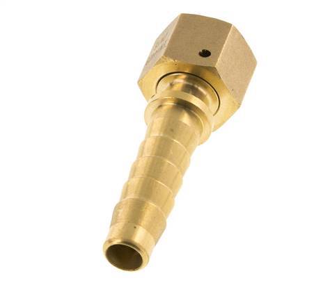 Pilar de manguera de latón 13x25 mm y G1/2'' con tuerca de unión DIN EN 14423 / DIN 2826
