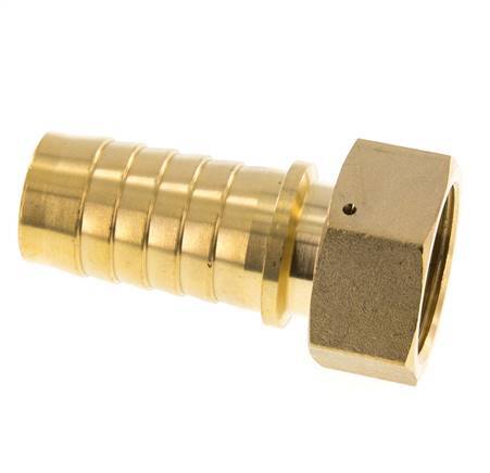 Pilar de manguera de latón 32x48 mm y G1-1/4'' con tuerca de unión DIN EN 14423 / DIN 2826
