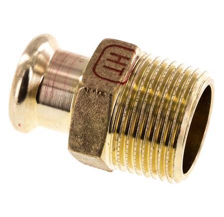Racor a presión - 15 mm hembra y R 3/4'' macho - Aleación de cobre