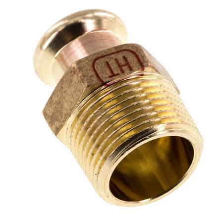 Racor a presión - 15 mm hembra y R 3/4'' macho - Aleación de cobre