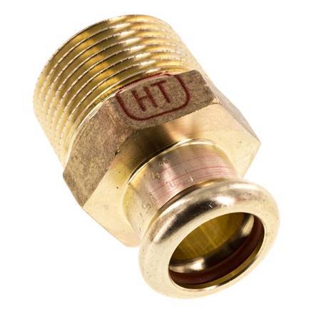 Racor a presión - 15 mm hembra y R 3/4'' macho - Aleación de cobre