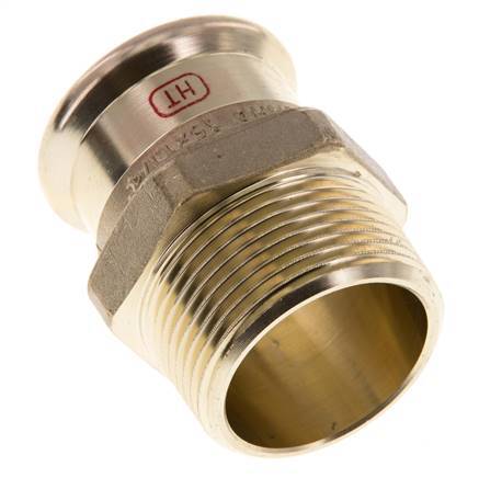 Racor a presión - 35 mm hembra y R 1-1/4'' macho - Aleación de cobre