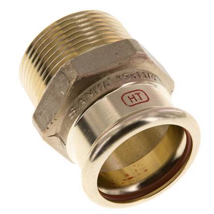 Racor a presión - 35 mm hembra y R 1-1/4'' macho - Aleación de cobre