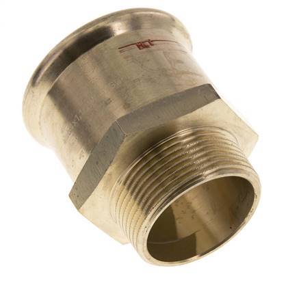 Racor a presión - 54 mm hembra y R 1-1/2'' macho - Aleación de cobre