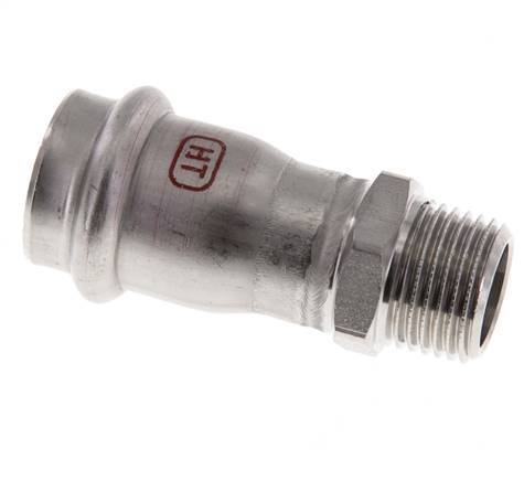 Press Fitting - 22mm Female & R 1/2'' Male - Stainless Steel