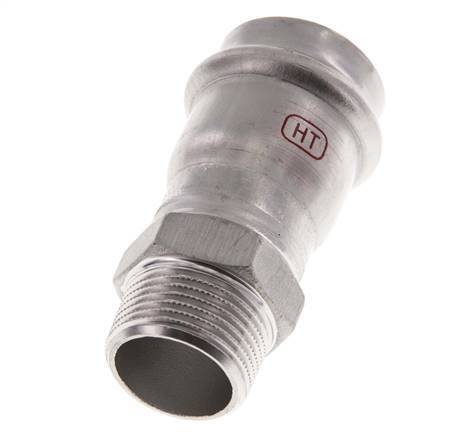 Racor a presión - 28 mm hembra y R 3/4'' macho - Acero inoxidable